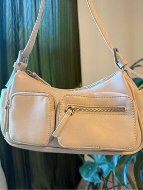 Cream Mini Shoulder Bag • Y2K Chic • Neutral Minimalist Purse